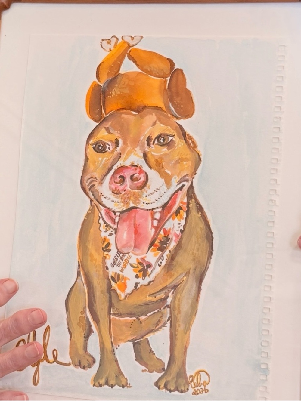Custom Pet Portrait Painted Watercolor Print- THIS EXAMPLE PAINTING NOT INCLUDED